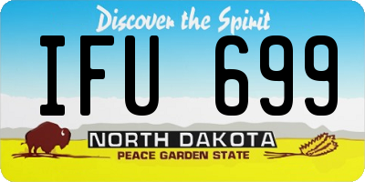 ND license plate IFU699