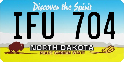 ND license plate IFU704