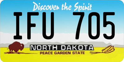 ND license plate IFU705
