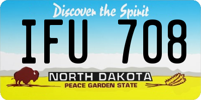 ND license plate IFU708