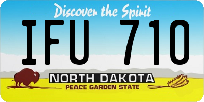 ND license plate IFU710