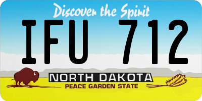 ND license plate IFU712