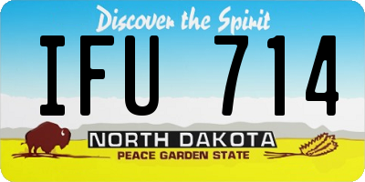 ND license plate IFU714