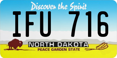 ND license plate IFU716