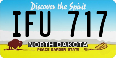 ND license plate IFU717