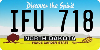 ND license plate IFU718