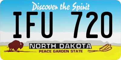ND license plate IFU720