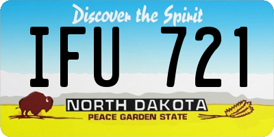 ND license plate IFU721