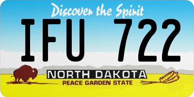 ND license plate IFU722