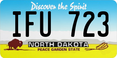 ND license plate IFU723
