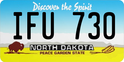 ND license plate IFU730