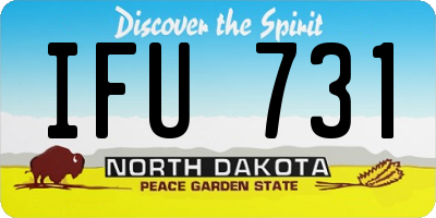 ND license plate IFU731
