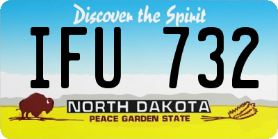 ND license plate IFU732