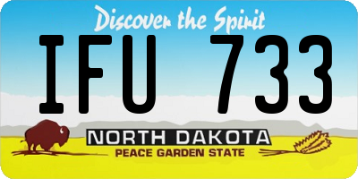 ND license plate IFU733