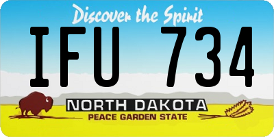 ND license plate IFU734