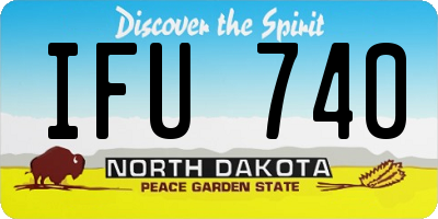 ND license plate IFU740