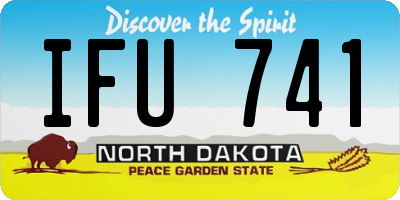 ND license plate IFU741