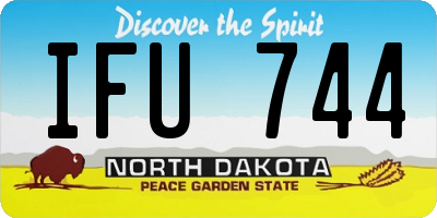 ND license plate IFU744