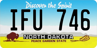 ND license plate IFU746