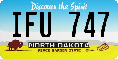 ND license plate IFU747
