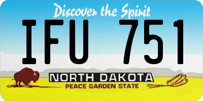 ND license plate IFU751