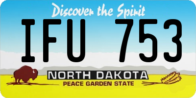 ND license plate IFU753