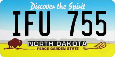 ND license plate IFU755