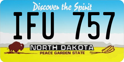 ND license plate IFU757
