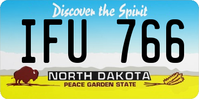 ND license plate IFU766