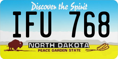 ND license plate IFU768