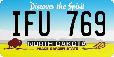 ND license plate IFU769