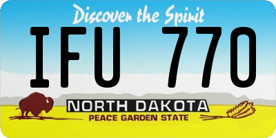 ND license plate IFU770