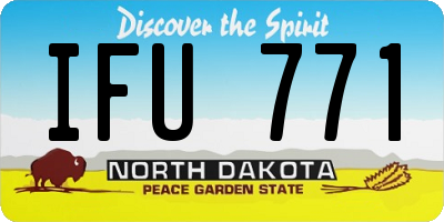 ND license plate IFU771