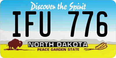 ND license plate IFU776