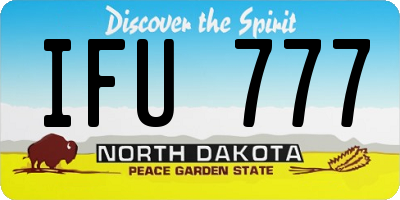 ND license plate IFU777