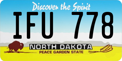 ND license plate IFU778