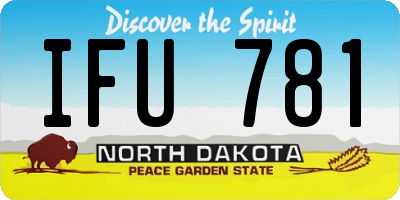 ND license plate IFU781