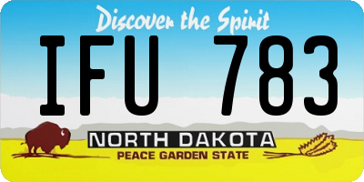 ND license plate IFU783