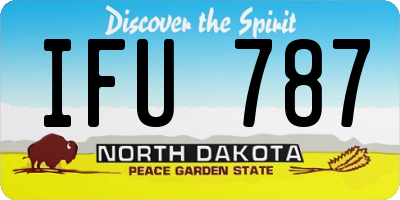 ND license plate IFU787
