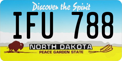 ND license plate IFU788