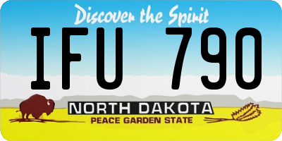 ND license plate IFU790