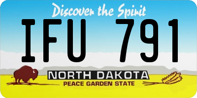 ND license plate IFU791