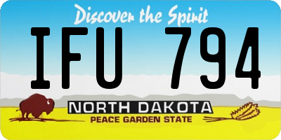 ND license plate IFU794