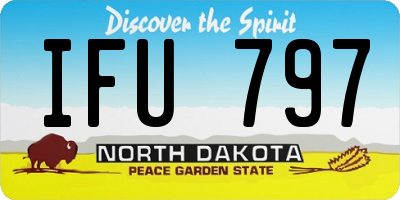 ND license plate IFU797