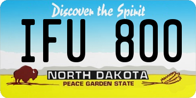 ND license plate IFU800