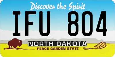ND license plate IFU804