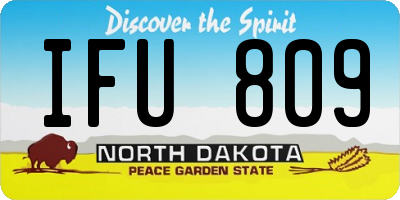 ND license plate IFU809