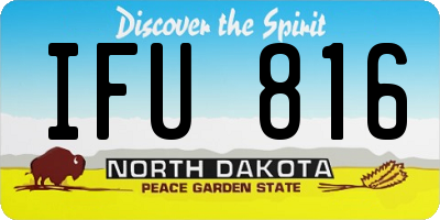 ND license plate IFU816