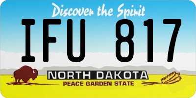 ND license plate IFU817