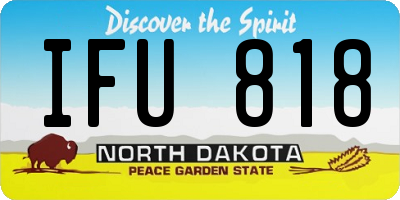 ND license plate IFU818